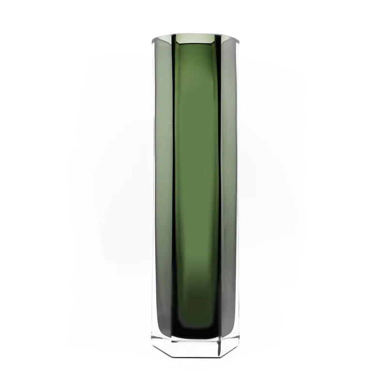 Murano Glass Vase HEXAGONAL XL by Alessandro Mandruzzato