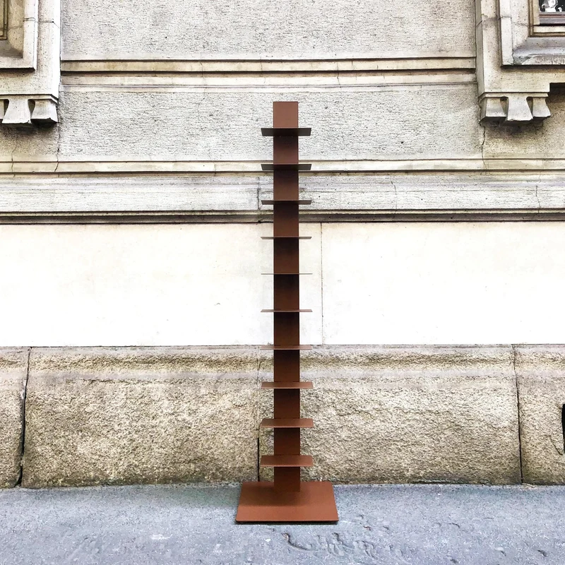 Bookcase SAPIENS CORTEN by Bruno Rainaldi for BBB Italia
