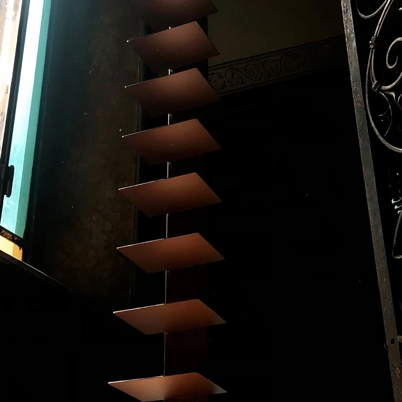 Bookcase SAPIENS CORTEN by Bruno Rainaldi for BBB Italia
