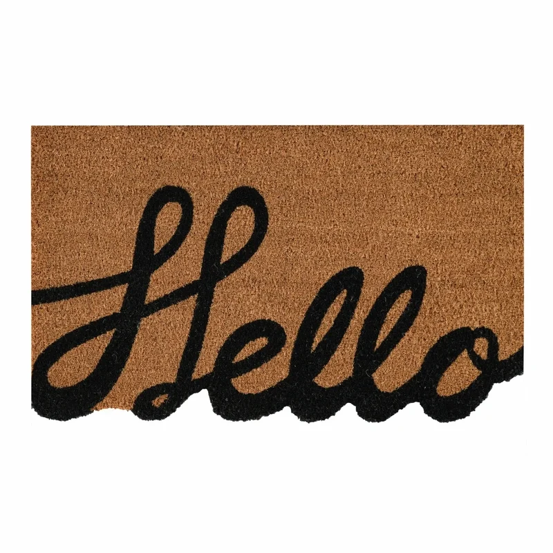 Kaschmir Teppich Form Hello Coco Fußmatte 45x75 cm