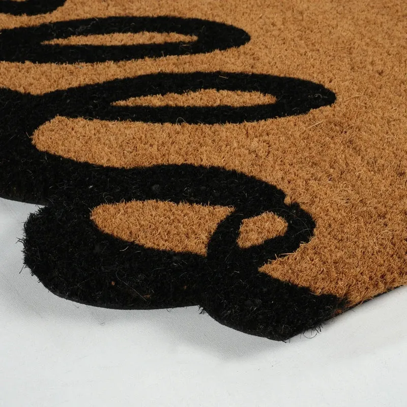Kaschmir Teppich Form Hello Coco Fußmatte 45x75 cm