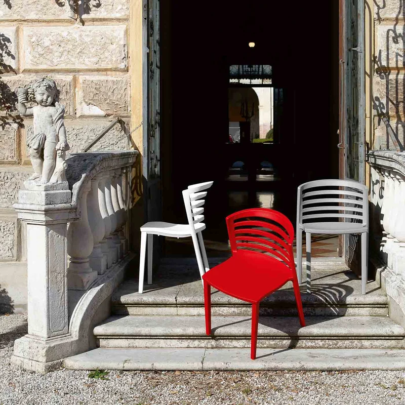 Stackable Polypropylene Chair VENEZIA by Favaretto & Partners for BBB Italia