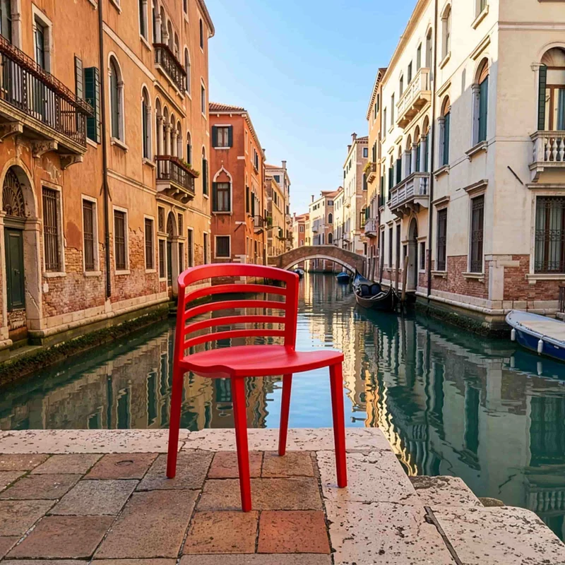 Stackable Polypropylene Chair VENEZIA by Favaretto & Partners for BBB Italia