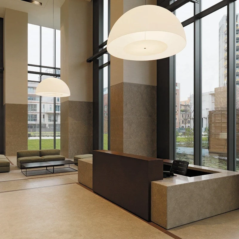 Suspension Lamp AVICO Medium White by Charles Williams for FontanaArte