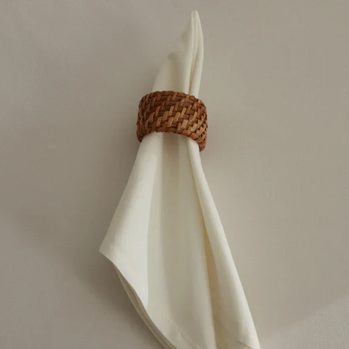 Karaca Home Belle Saum 2-teiliges Stoffserviette Ecru