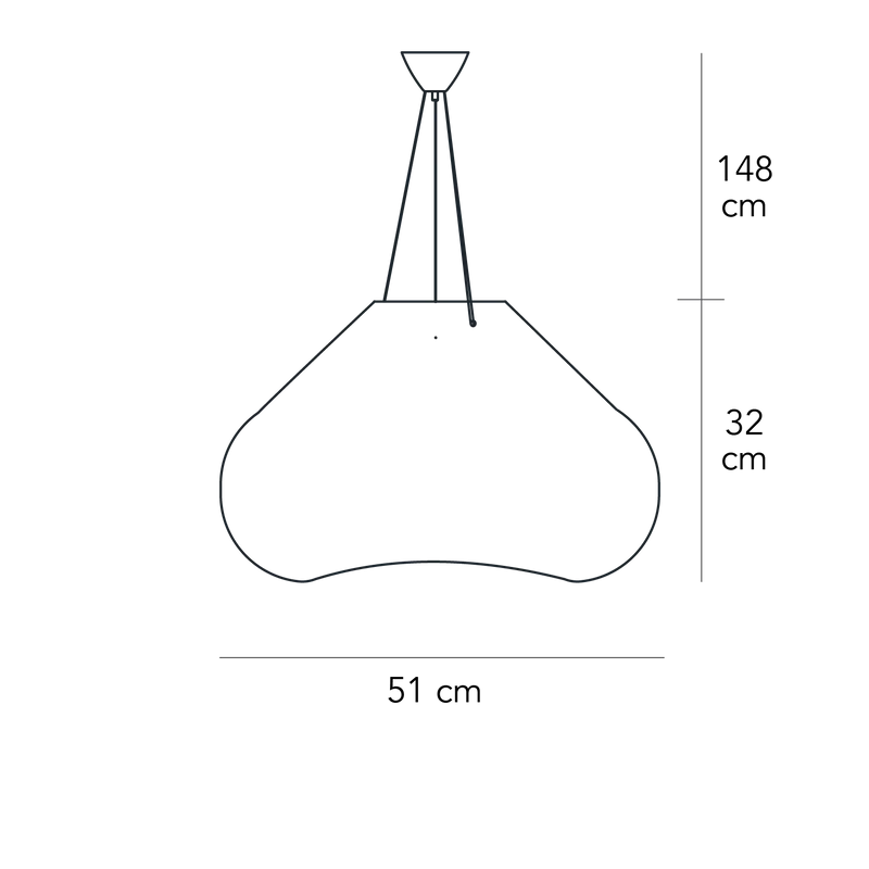 Suspension Lamp BOLLA Large by Studio Harry-Paul/Creator for FontanaArte
