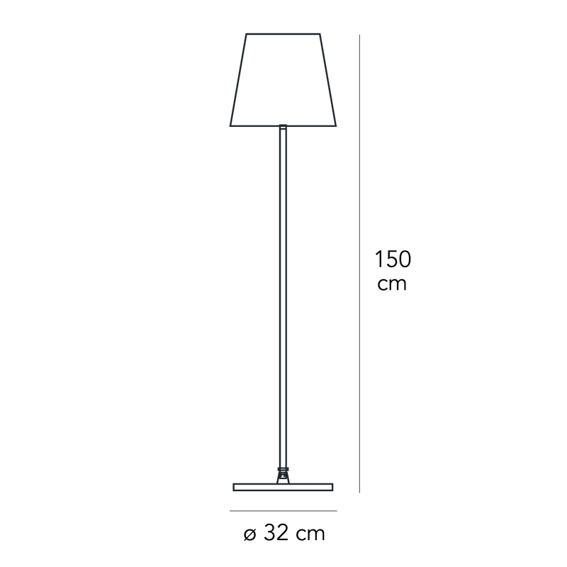 Floor Lamp 3247 Medium by FontanaArte Design Lab