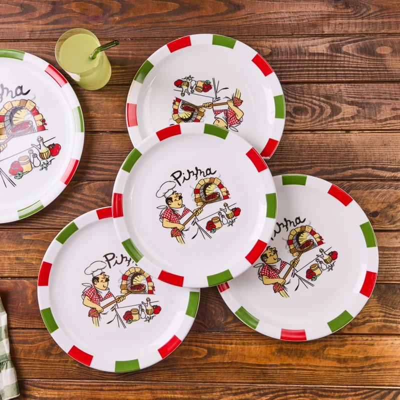 Karaca Napoly 5-teiliges 4-Personen Pizza-Set