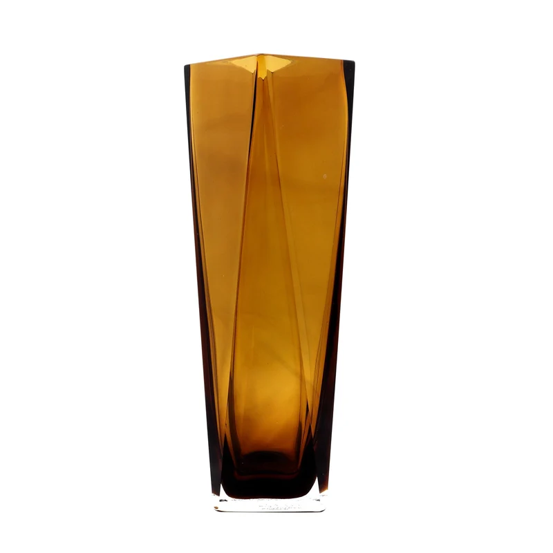 Murano Glass Vase TULIP XL Tobacco by Alessandro Mandruzzato