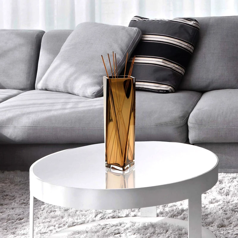Murano Glass Vase TULIP XL Tobacco by Alessandro Mandruzzato