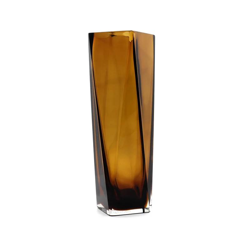 Murano Glass Vase TULIP XL Tobacco by Alessandro Mandruzzato