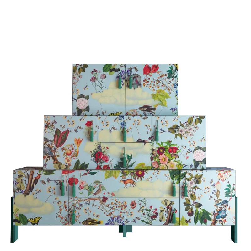 Cabinet ZIQQURAT 200x246 FLOWERS by DriadeLab for Driade
