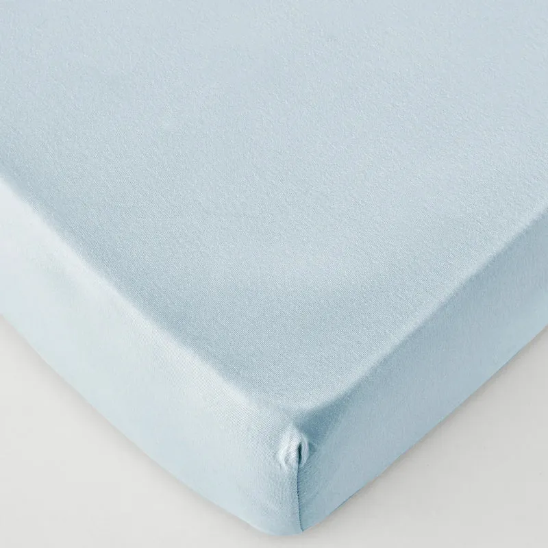 Karaca Home Jersey Spannbetlaken hellblau 100x200 cm + 30 cm Öko-Tex zertifiziert