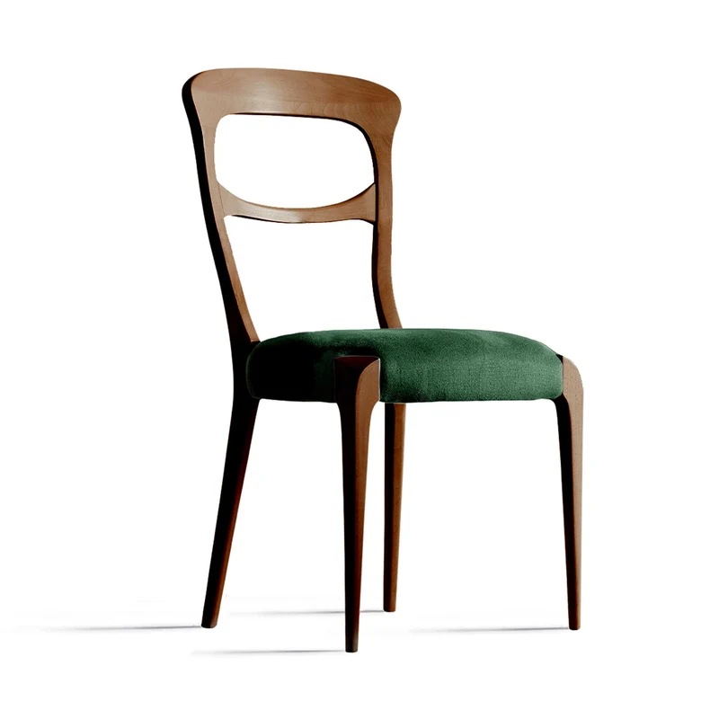 Natural Walnut Wood Chair CAPOTAVOLA by Dale Italia