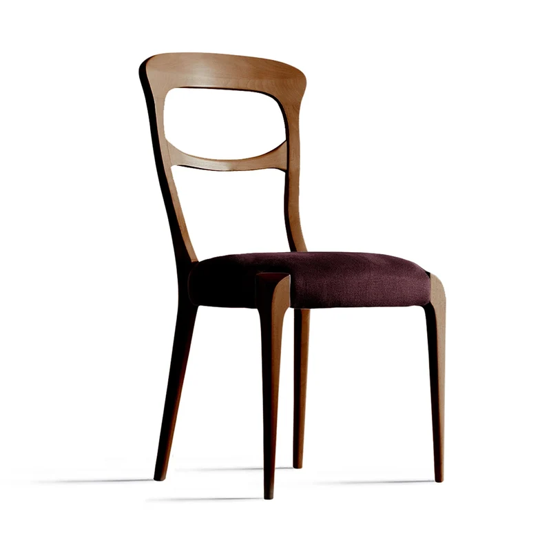 Natural Walnut Wood Chair CAPOTAVOLA by Dale Italia