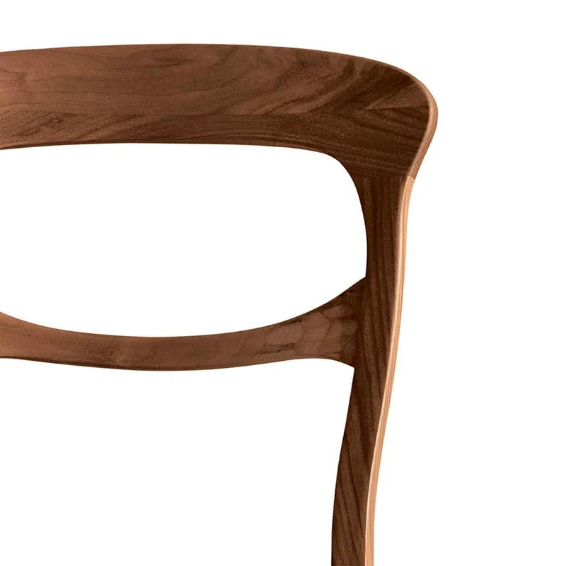 Natural Walnut Wood Chair CAPOTAVOLA by Dale Italia