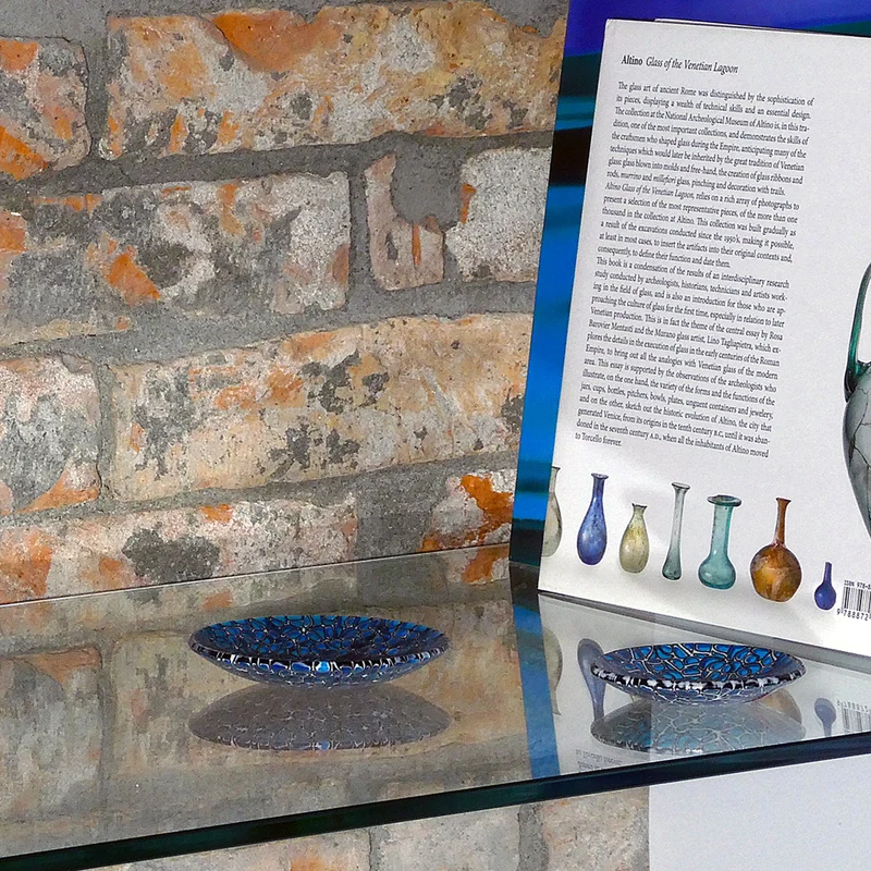 Murano Glass Centrepiece Blue MERLETTI by Panizzi Murano
