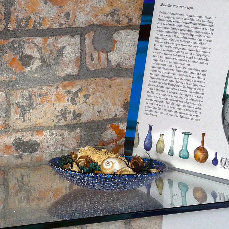 Murano Glass Centrepiece Blue MERLETTI by Panizzi Murano
