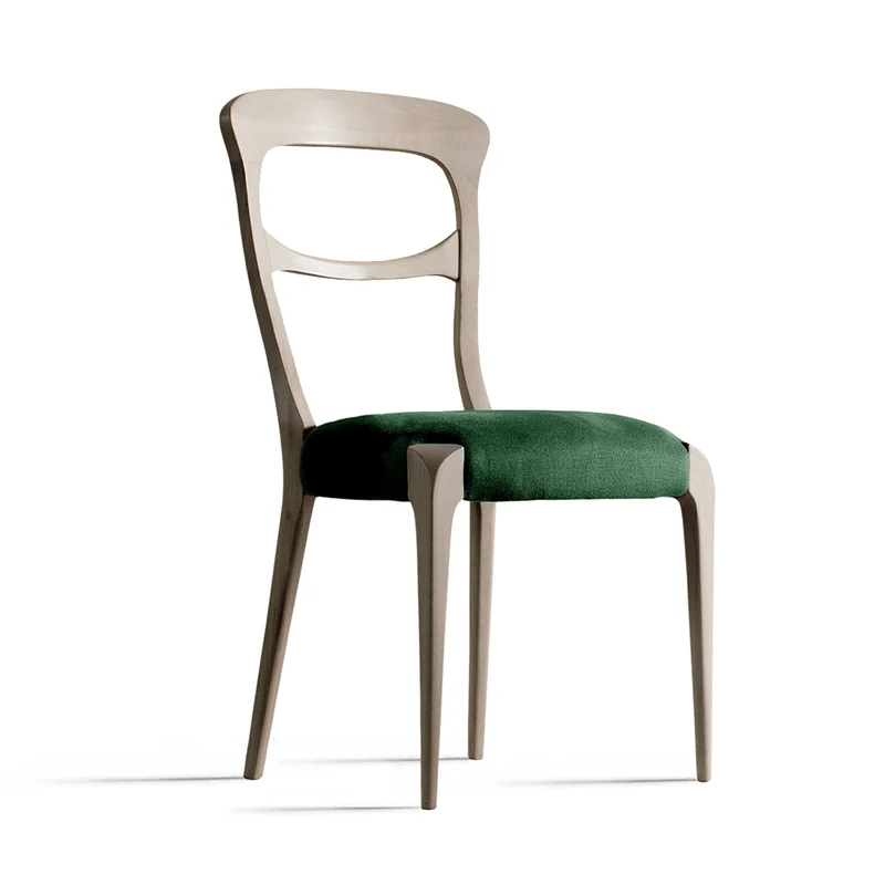 Grey Walnut Wood Chair CAPOTAVOLA by Dale Italia