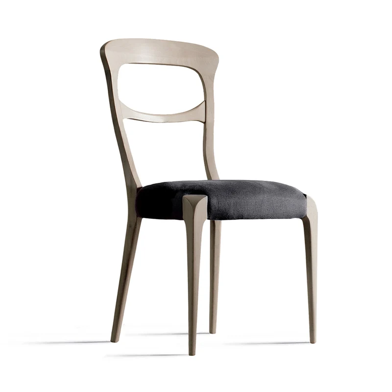Grey Walnut Wood Chair CAPOTAVOLA by Dale Italia