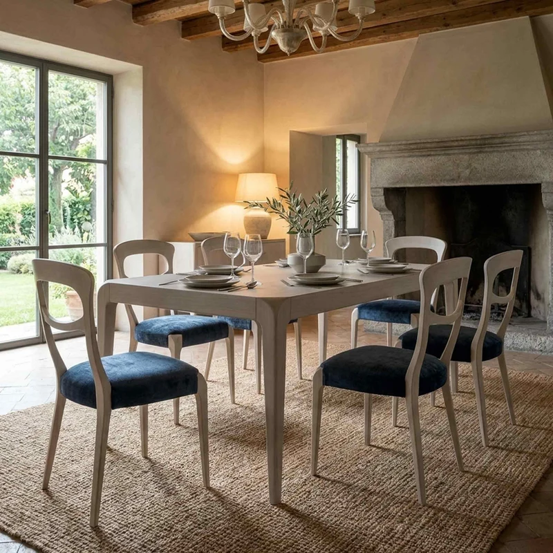 Extendable Walnut Wood Table SENTIERO by Dale Italia