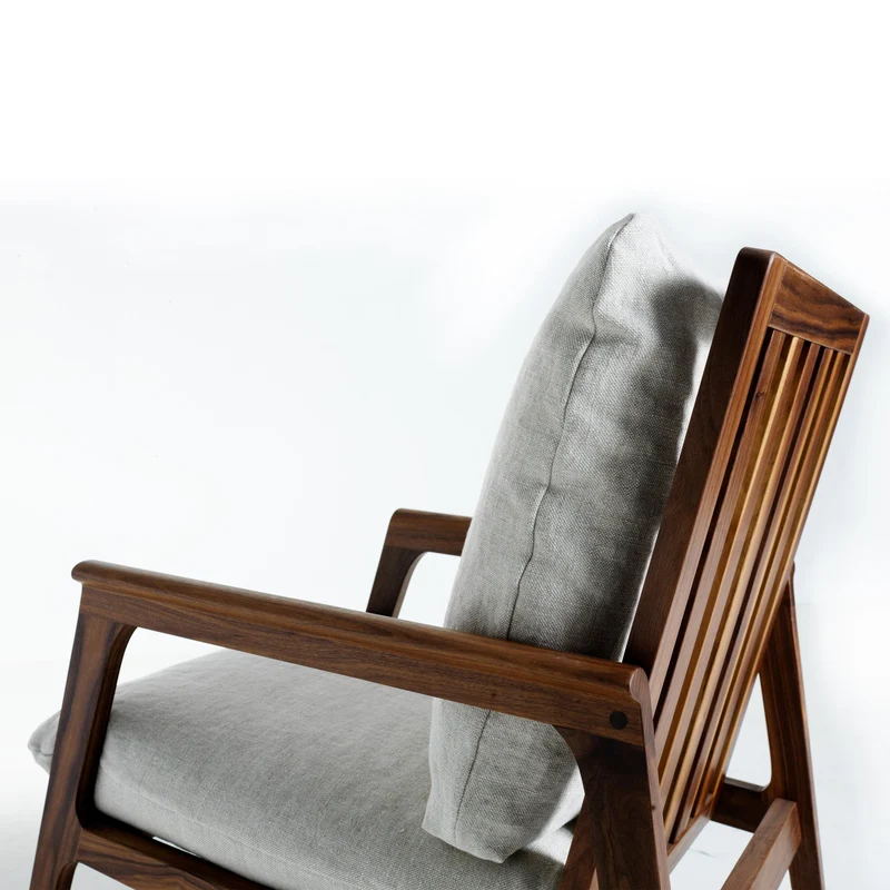 Walnut Wood Rocking Armchair MOMENTO by Dale Italia