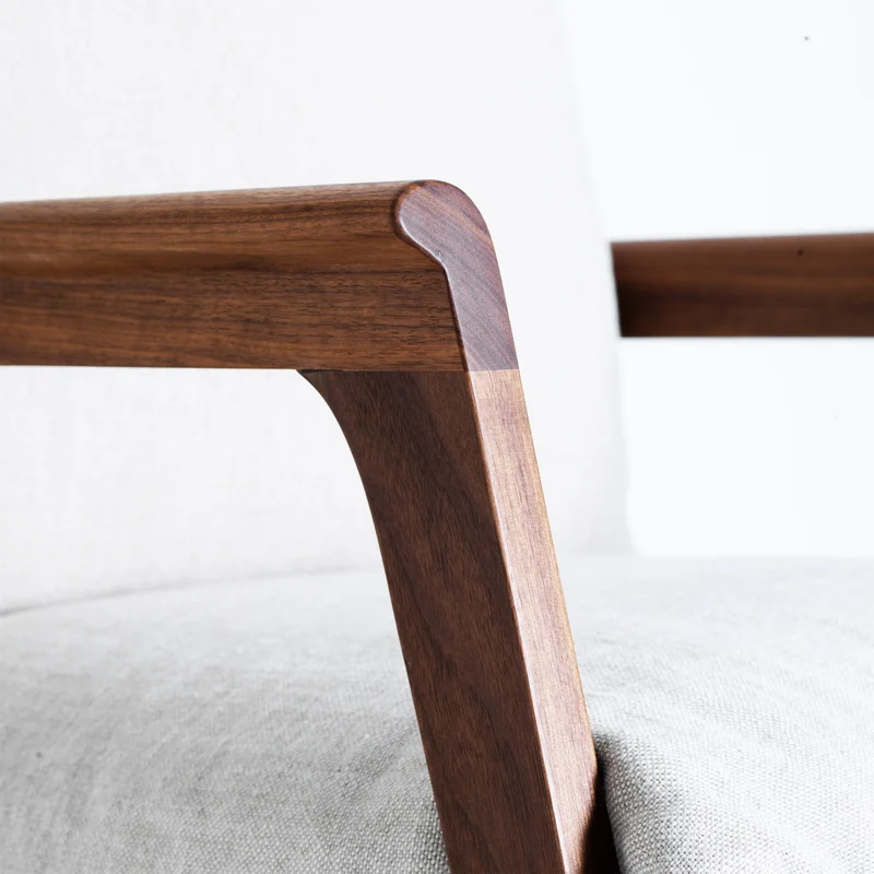 Walnut Wood Rocking Armchair MOMENTO by Dale Italia