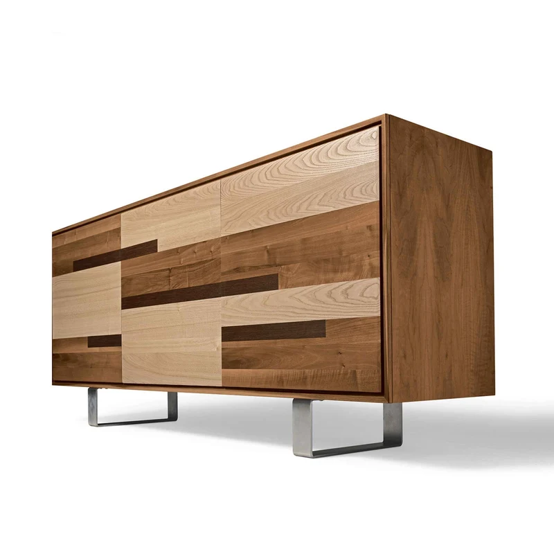 Walnut Wood Sideboard MATERIA Natura Doors by Dale Italia