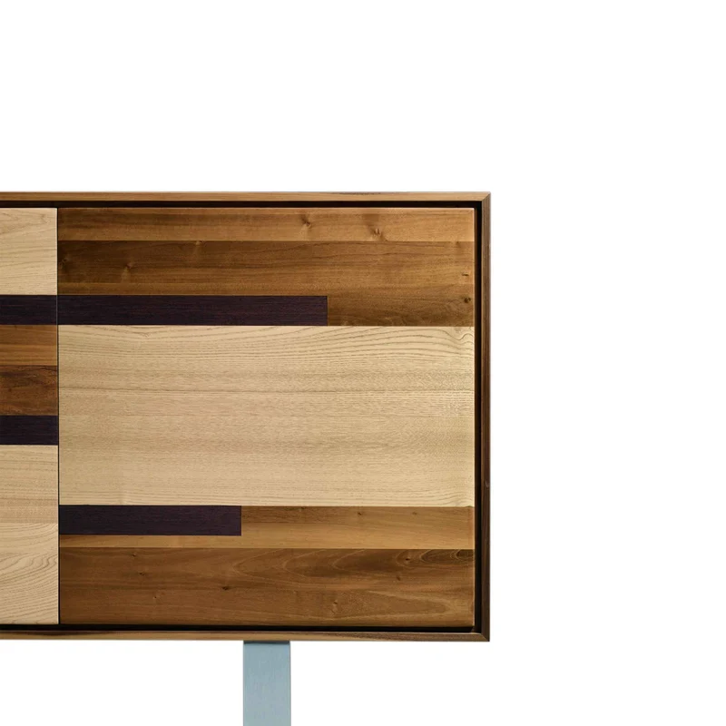 Walnut Wood Sideboard MATERIA Natura Doors by Dale Italia