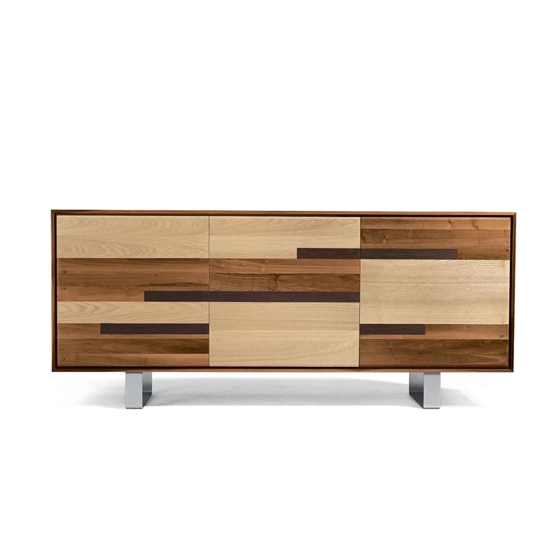Walnut Wood Sideboard MATERIA Natura Doors by Dale Italia