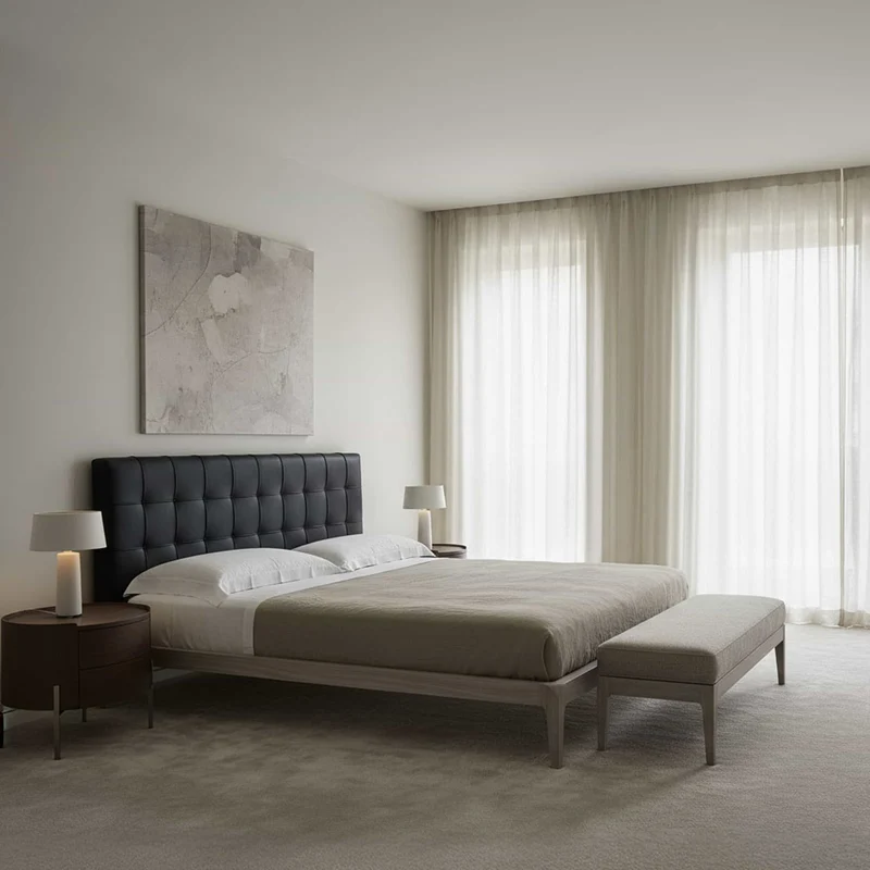 Walnut Wood Bed SIG.RE by Dale Italia