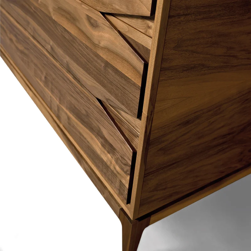 Walnut Wood Chest of Drawers BASE by Dale Italia