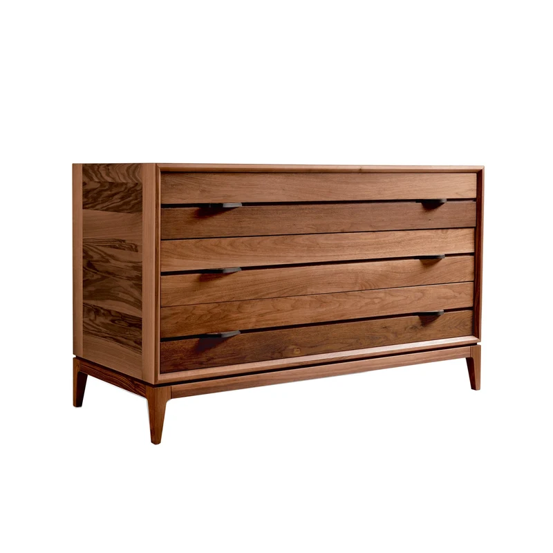 Walnut Wood Chest of Drawers BINARIO by Dale Italia