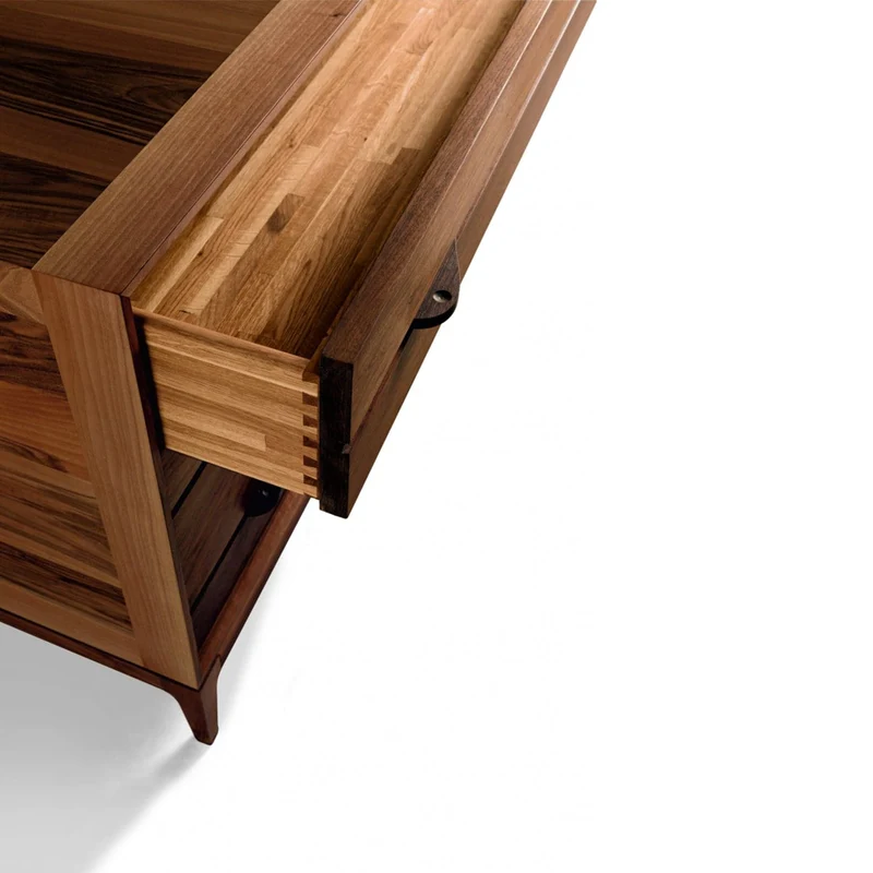 Walnut Wood Chest of Drawers BINARIO by Dale Italia