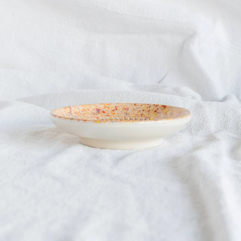 Keramikreibe "Konfetti" 12cm für Knoblauch, Ingwer & Gewürze