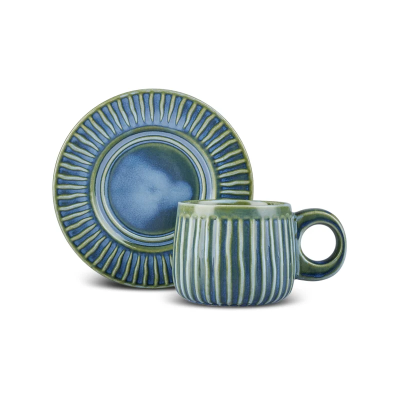 Karaca Arthur Grün & Blau Teetasse, 260 ml