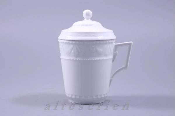 Frühstückstasse / Kaffeebecher m.Deckel 2- teilig H 15 cm