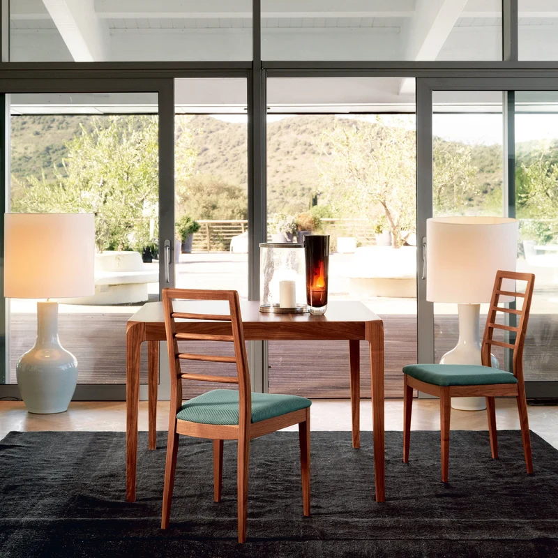 Extendable Walnut Wood Table SENTIERO by Dale Italia