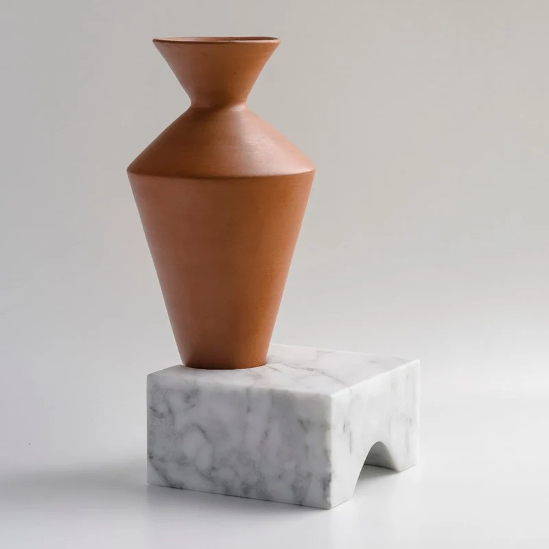Terracotta Vase TRASCORSO Tall