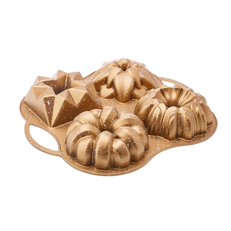 Karaca Cake Pro 4-teilige Goldguss-Kuchenform