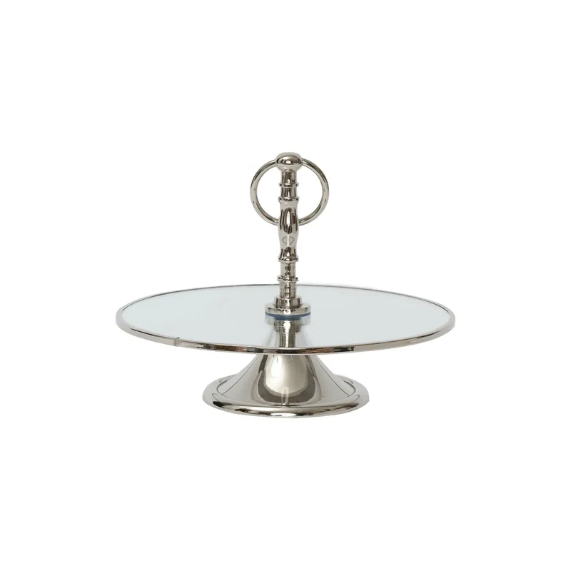 Karaca Home Line Dekorative Silber Tortenständer 25 cm
