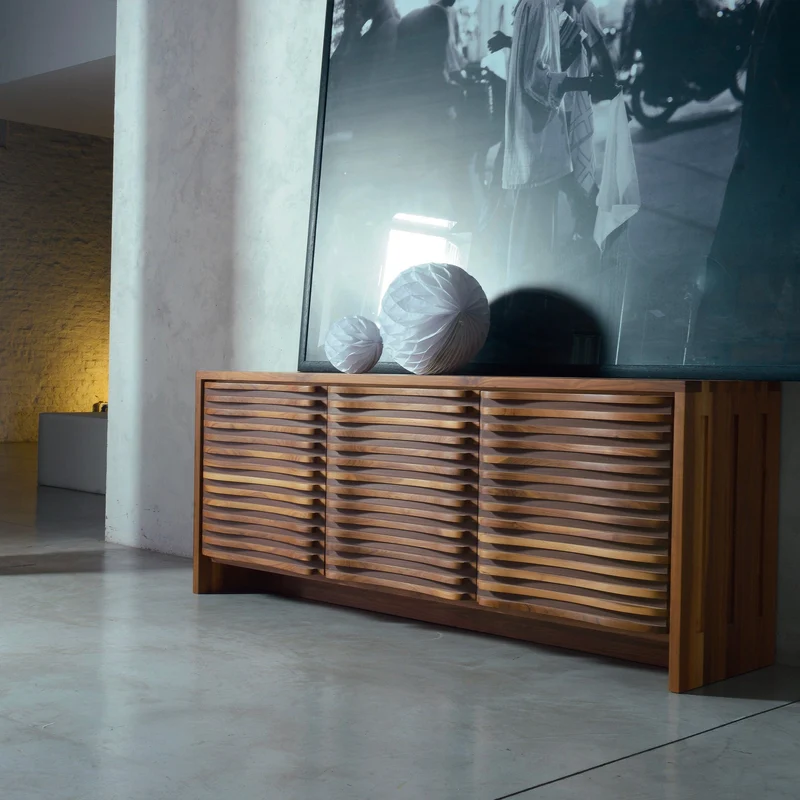 Walnut Wood Sideboard SINUO by Dale Italia