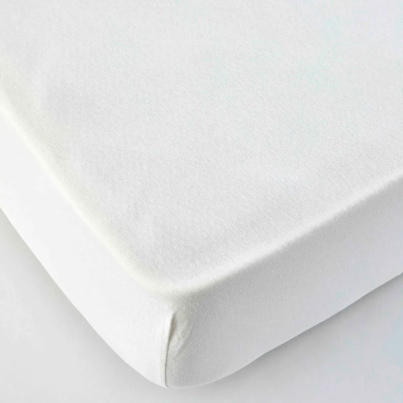 Karaca Home Jersey Spannbetlaken weiß 90x200 cm + 30 cm Öko-Tex zertifiziert