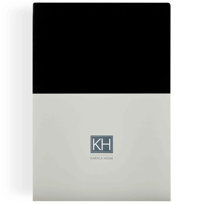 Karaca Home Spannbettlaken Anthracite 160x200 cm + 30 cm Öko-Tex Zertifiziert