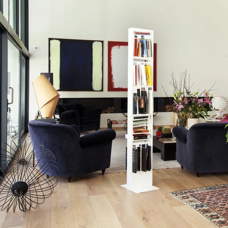 Steel Bookshelf BOOKSHAPE Slim by Lettera G