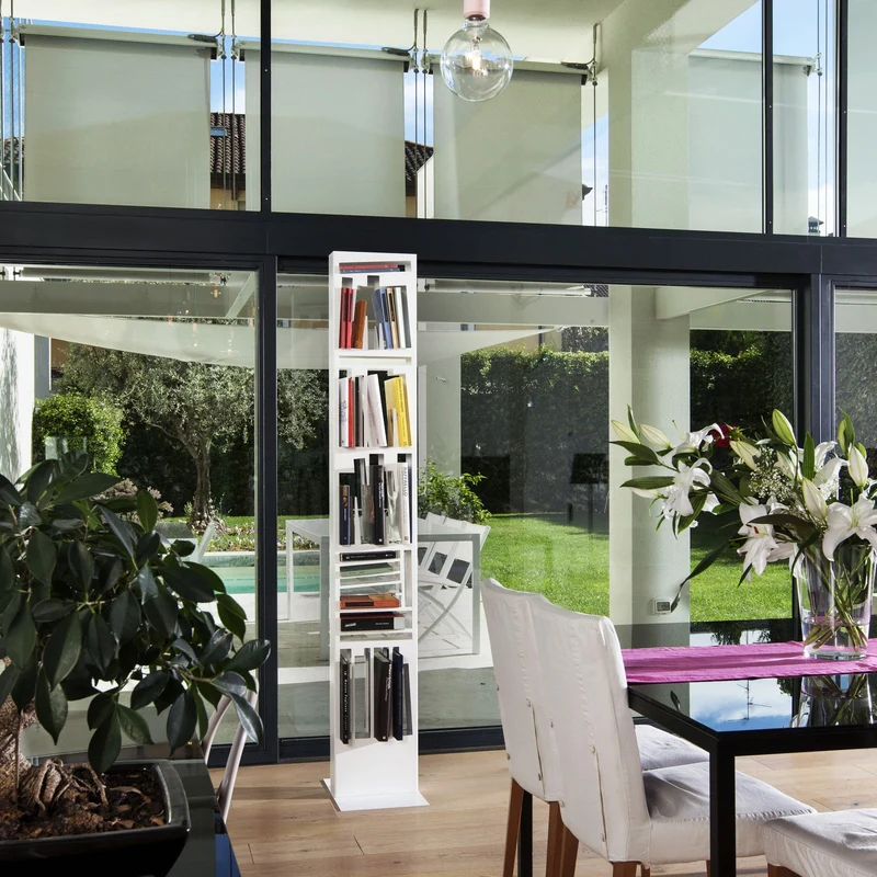 Steel Bookshelf BOOKSHAPE Slim by Lettera G