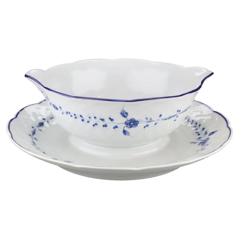 Sauciere mit Teller einteilig