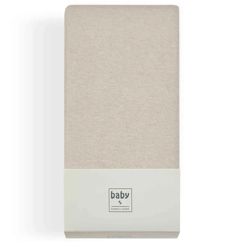 Karaca Home Spannbettlaken Beige Baby (70x140 cm) Öko-Tex Zertifiziert