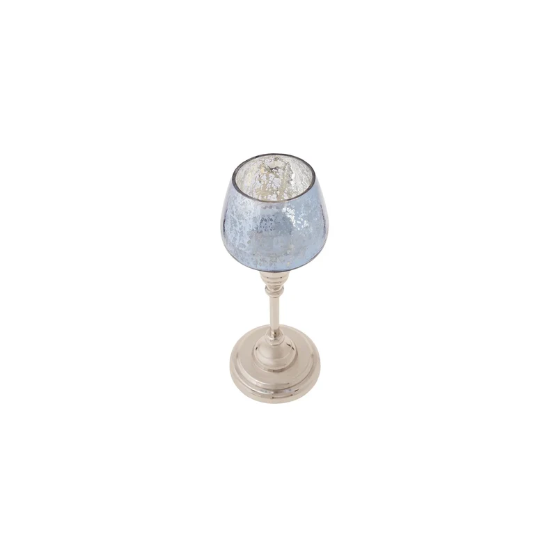 Karaca Lucca Şamdan Teelight Kerzenhalter Blau 23,5cm