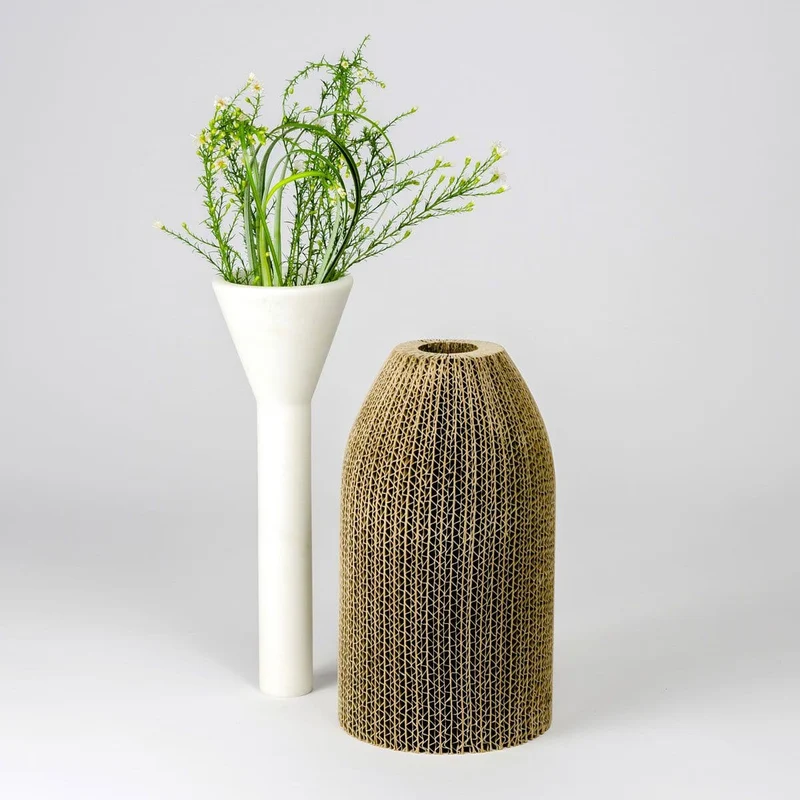 Cardboard & Marble Vase AVVOLTI Small